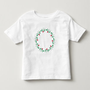 Rundrahmen mit rosa rosa Blume Kleinkind T-shirt