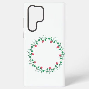 Rundrahmen mit rosa rosa Blume Samsung Galaxy Hülle