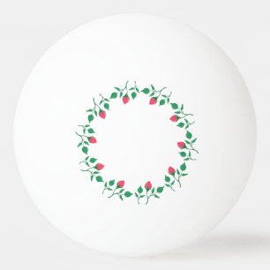 Rundrahmen mit rosa rosa Blume Tischtennisball