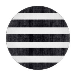 RUNDSCHALTTASTE GLASSCHICHTE Schwarz-weiße Streife Schneidebrett