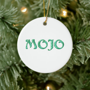 Rundschmuck aus Mojo-Weiß Keramik Ornament