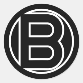 Rundschreiben B Runder Aufkleber