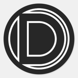 Rundschreiben D Runder Aufkleber