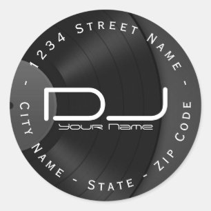 Rundschreiben der Vinly-Rücksendeadresse Runder Aufkleber