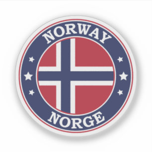 Rundschreiben für die norwegische Flagge Aufkleber