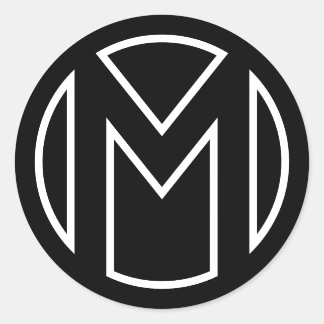 Rundschreiben M Runder Aufkleber (Vorderseite)