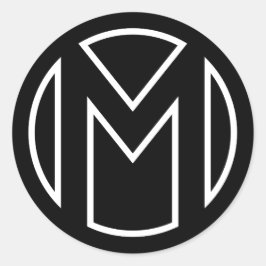 Rundschreiben M Runder Aufkleber