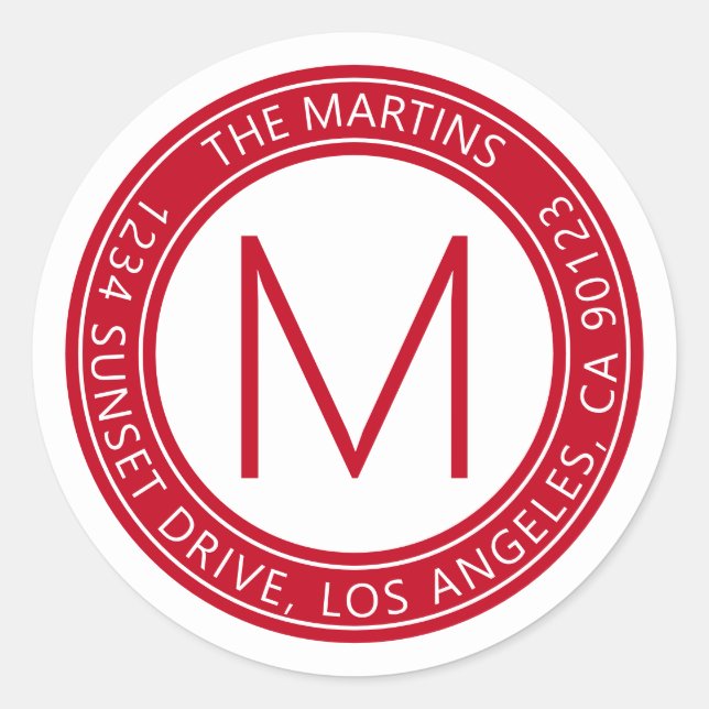 Rundschreiben, Rücksendeadresse oder Rundschreiben Runder Aufkleber (Vorderseite)