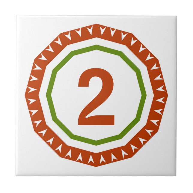 Rundspanischer Brief-Haus-Nummernschild Fliese (Vorderseite)