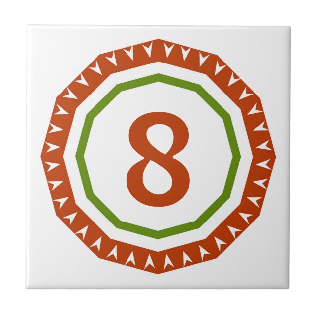 Rundspanischer Brief-Haus-Nummernschild Fliese (Vorderseite)