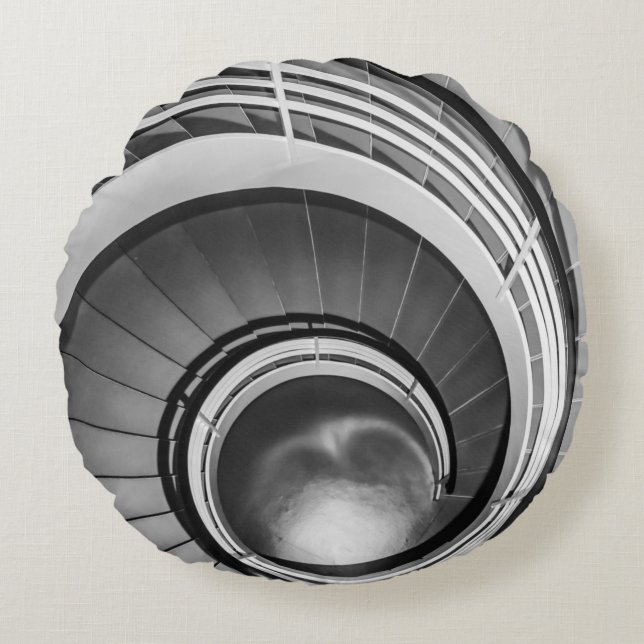 Rundtreppe BW Rundes Kissen (Vorderseite)