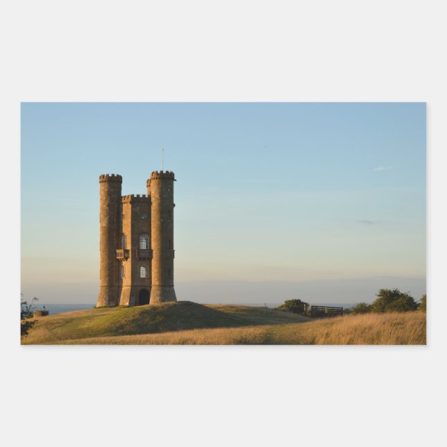 Rundturm im Rechteck Cotswolds Rechteckiger Aufkleber (Vorderseite)