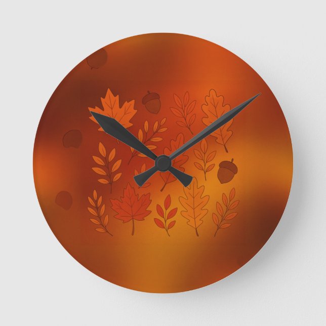 Runduhren Herbst Runde Wanduhr (Vorderseite)