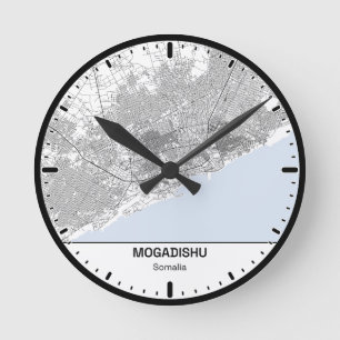 Runduhren Mogadischu Uhr City Line Art