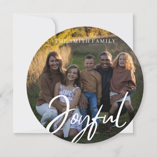 rundum moderne, fröhliche Urlaubskarte Feiertagskarte (Vorderseite)