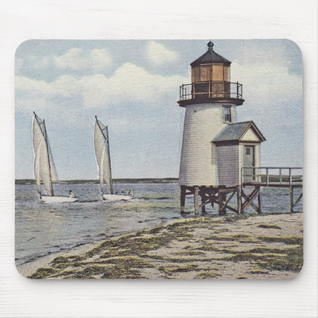 Rundung des Brant-Punkt-Leuchtturmes Nantucket Mousepad (Vorne)