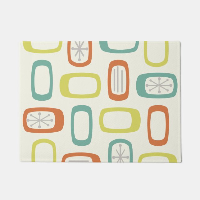 Rundwinkel der MCM des mittleren Jahrhunderts Fußmatte (Vorderseite)