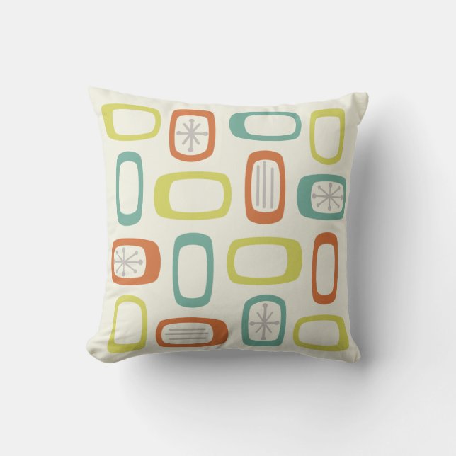 Rundwinkel der MCM des mittleren Jahrhunderts Kissen (Vorderseite)