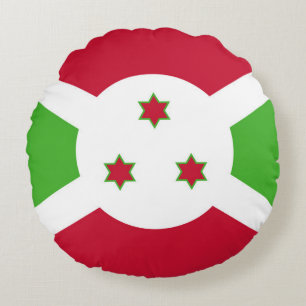 Rundwurfkissen mit der Flagge Burundis Rundes Kissen
