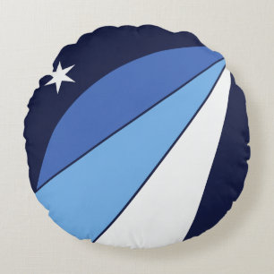 Rundwurfkissen mit Flagge von Columbia, SC Rundes Kissen