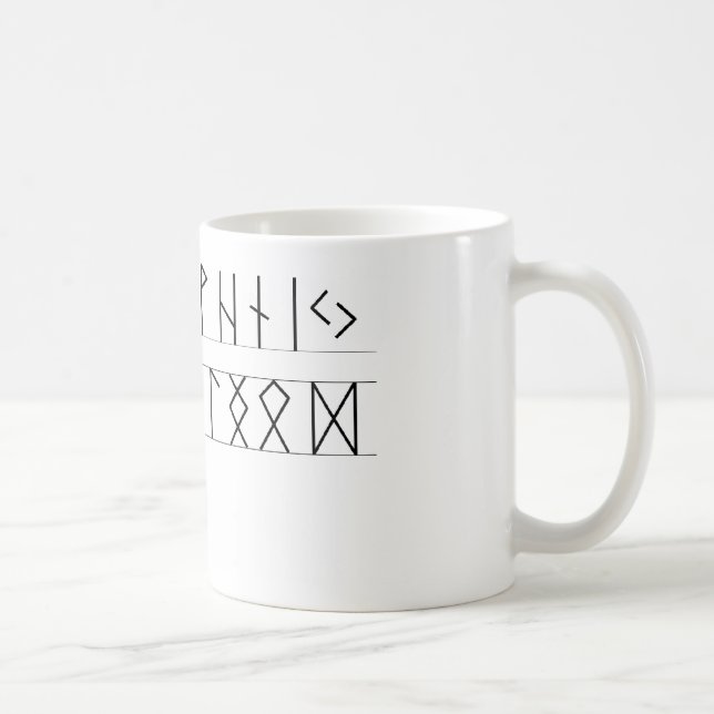 Rune-Ältestes Futhark Tasse (Rechts)