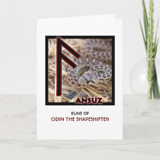 Rune Ansuz - Odin the Shapeshifter - Schlange Karte