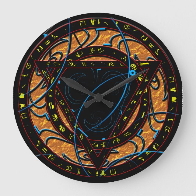 Rune Art 1 Große Wanduhr (Vorderseite)