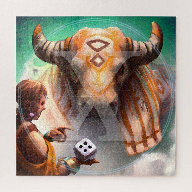 Rune Art Puzzle ᚷ | angelsächsische Wikingrunen (Horizontal)