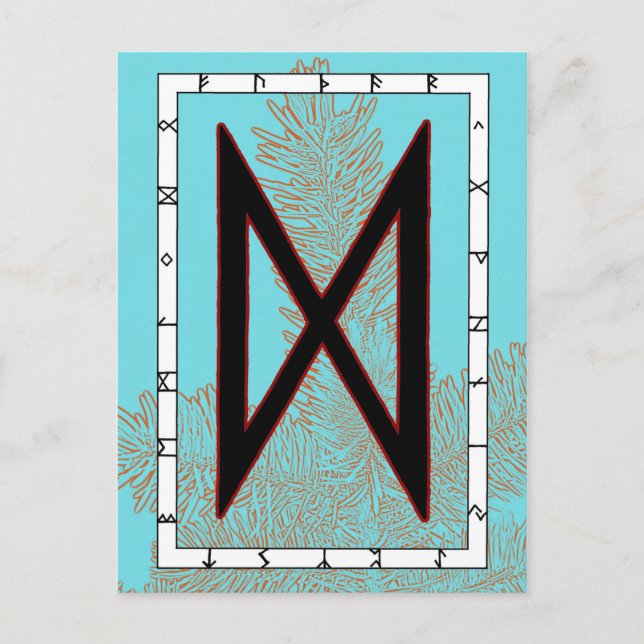 Rune Dagaz - bahnbrechende Postkarte (Vorderseite)