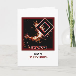 Rune Ingwaz - Reines Potenzial - Funken Karte