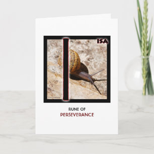 Rune Isa - Beharrlichkeit - Schnecke Karte