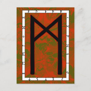 Rune Mannaz - Humanity Postcard Postkarte