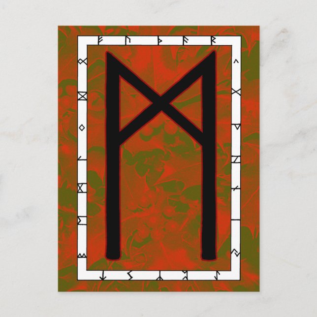 Rune Mannaz - Humanity Postcard Postkarte (Vorderseite)