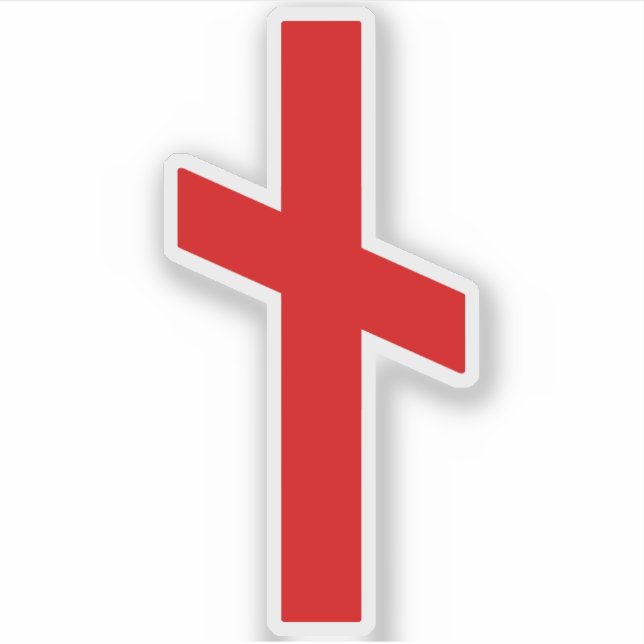 Rune Nauthiz (rot) Aufkleber (Vorderseite)