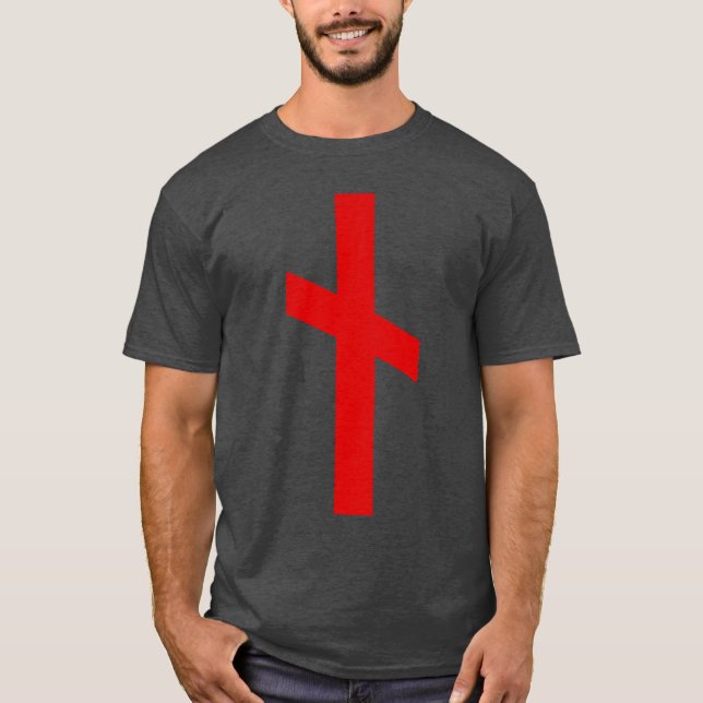 Rune Nauthiz (rot) T-Shirt (Vorderseite)