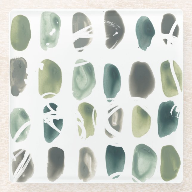 Rune Stone - Green Glasuntersetzer (Vorderseite)