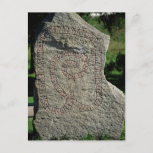 Rune stone outside Gripsholm Castle Postkarte