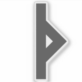 Rune Thurisaz (grau) Aufkleber