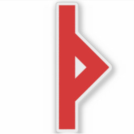 Rune Thurisaz (rot) Aufkleber