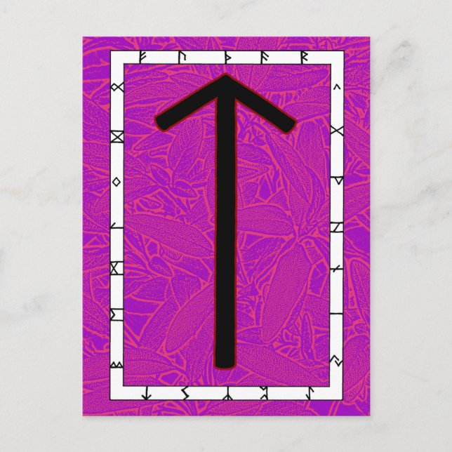 Rune Tiwaz - Sieg! Postkarte (Vorderseite)