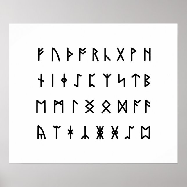 Runen Alphabet [Futhorc] Poster (Vorne)