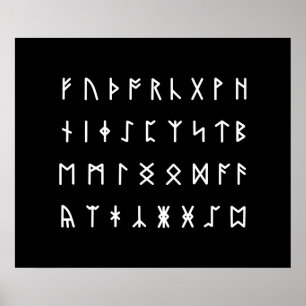 Runen Alphabet [Futhorc] Poster
