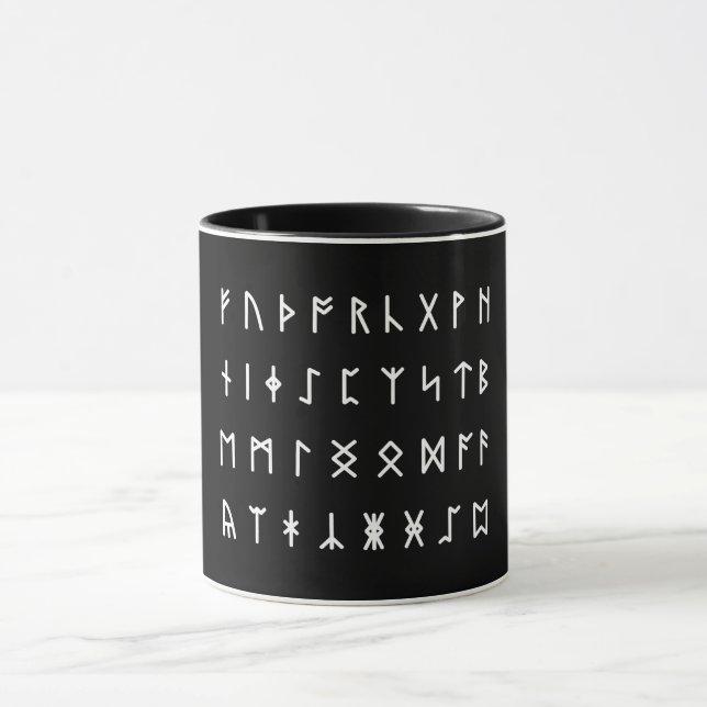 Runen Alphabet [Futhorc] Tasse (Zentrum)