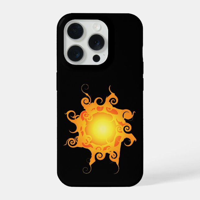 Runen-Sonnen-Etuis iPhone Hülle (Rückseite)