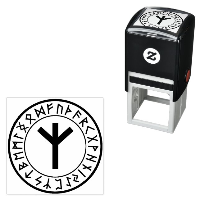 Runenkreis [15] Algiz] Selbstbewusste Briefmarke Permastempel (Beispiel)