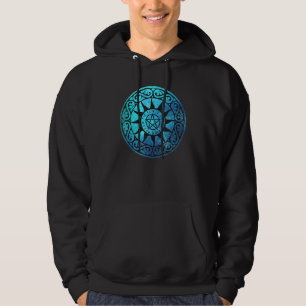 Runenmagischer Pentagramm-Heide-Hexenmeister Hoodie