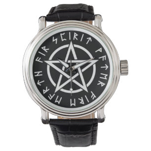 Runenpentagramm-Uhr Armbanduhr