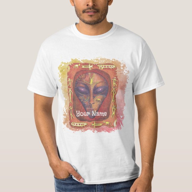 Runenroter Außerirdischer T-Shirt (Vorderseite)