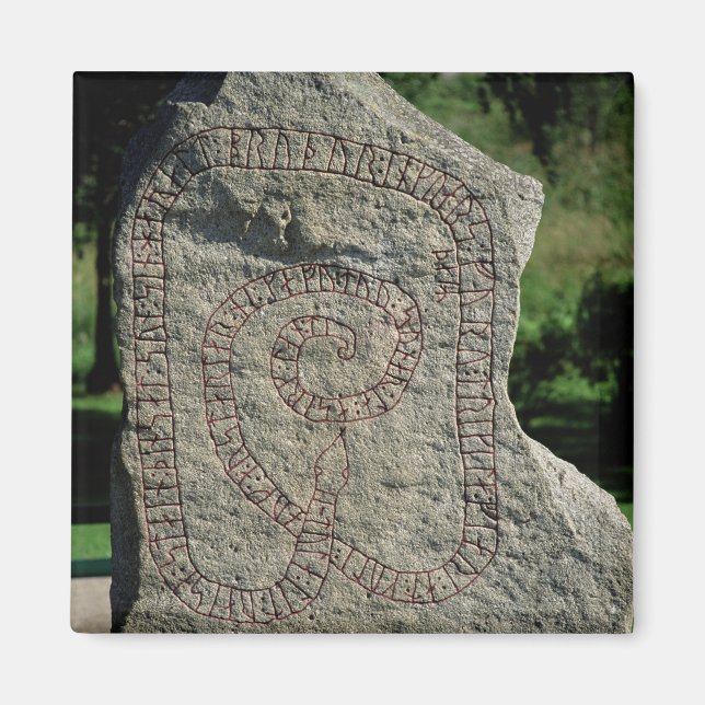 Runenstein außerhalb des Schlosses Gripsholm Magnet (Vorne)