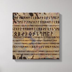 Runes Alphabet - Älterer Futhark Leinwanddruck